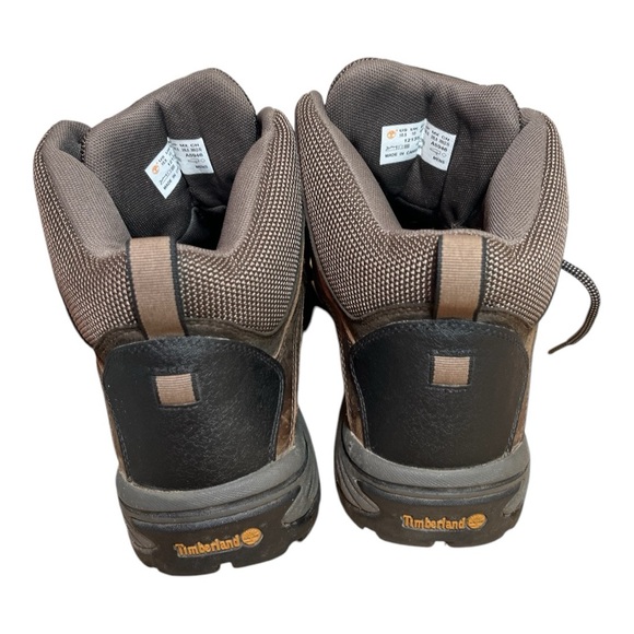 Timberland Men's Waterproof Brown 10 1/2 Hiking Boot Excellent Condition 6" High - Picture 2 of 10